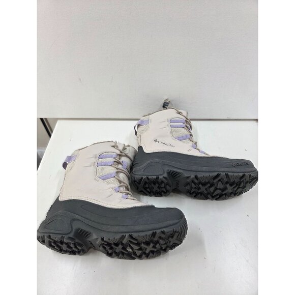 Columbia Big Kids' Bugaboot™ Celsius Boot Lace Up Rubber Sole White Size 5 - Picture 7 of 11